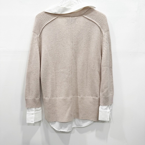 Brochu Walker The Looker Layered V-Neck Oversized Wool Cashmere Sweater Small - Picture 6 of 11